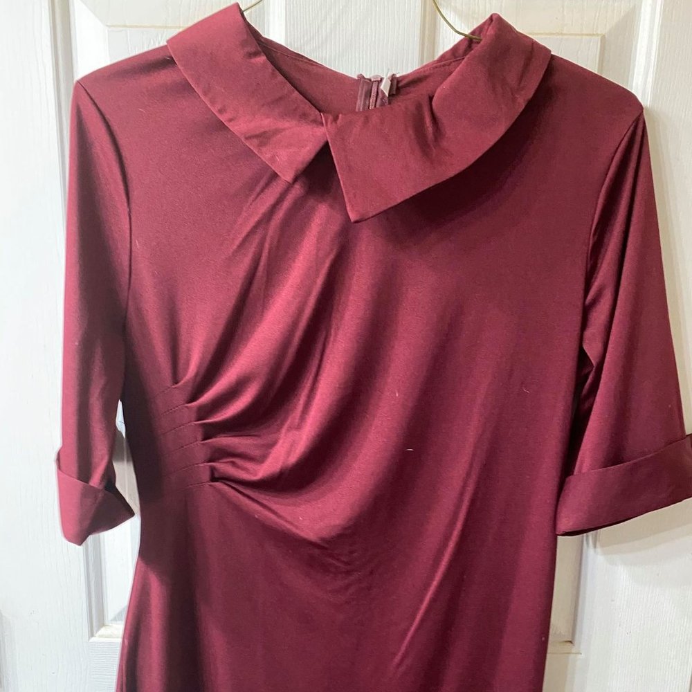 Women's Embellished / Collar Sheath Dress